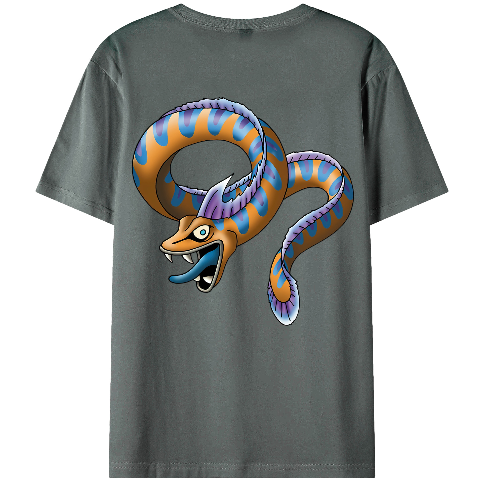 （画像用） ドラゴンクエスト Doragon Kuesuto Dragon Quest 綿100％ メンズ半袖Tシャツ（バックプリント） 通気性
